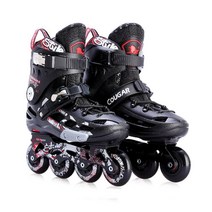 인라인 스케이트 성인용 스피드 오리지널 쿠거 mzs5 9 슬라롬 롤러 신발 슬라롬 프리, 검은 색, 44