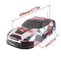 1/10 RC 자동차 쉘 페인트 바디 195/190mm 너비 PVC 커버 110 레이싱 드리프트 투어링 Hsp Yokomo Hpi ZD TAMIYA, [07] G