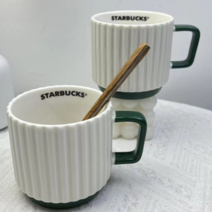 스타벅스 줄무늬 머그 2P 아자AZA