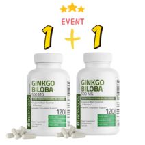 브론슨 징코 빌로바 500mg 식물성 캡슐 120정 2병 세트, 1개, 기본