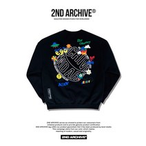 [2ND ARCHIVE] 남녀공용 커플 가을 오버핏 쇼핑몰 발포 써클 로고 맨투맨