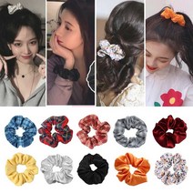 여자 청순 머리 단체 끈 곱창 밴드 패션 선물 이쁜 데일리 헤어 기 올림 팔찌 묶는끈