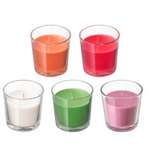 이케아 유리컵향초 신리그 이벤트용캔들 7.5cm, 색상, 브라이트핑크(품)(절)