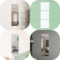 마트498 사각 벽부착 인테리어 아크릴 거울 3P 20X20 전신거울 안전 벽에붙이는거울 집꾸미기 카페거울 창문거울