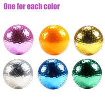 디아 약 42.7mm 6Pcs 도금 골프 공 멋진 경기 오프닝 목표 최고의 선물 내구성 건설 스포츠, one for each color