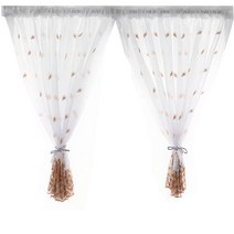 창 깎아 지른 커튼 Valance 매달려 Decors 홈 장식 거실 연구 장면 레이아웃 수 놓은 공예 커튼 커튼