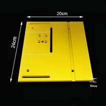 조기대 원형톱가이드 테이블 톱 목공 용 인서트 플레이트 연귀 게이지 가이드가있는 벤치 알루미늄 프로파, 04 Aluminum Plate B