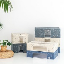 [가담다] 냄새걱정없는 에코트리 리빙박스 80L(1개)/고급면소재/3면PVC/방수기능, 색상:다크그레이