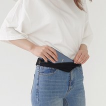 아이템몬스터 무중력벨트 런닝 조깅 힙색 플립벨트, 검정색