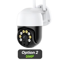 스마트 홈캠 펫캠 야외 와이파이 IP 8 배 듀얼 비디오 PTZ 5MP 무선 인간 CCTV 4K, 6.Option 2 - 미국 플러그
