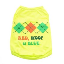 강아지 훈련 조끼 통기성 코튼 개 옷 고양이 티셔츠 민소매 의류 여름 작은 치와와 요크셔테리어, Green Flag+XS