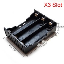 납산 배터리 18650 AAA 배터리 케이스 4 Pcs 슬롯 홀더가있는 박스 병렬 보관함, 03 3x slot