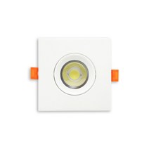 퍼스트 3인치 LED 사각 매입등 7W 안정기 일체형 COB 백화점 호텔 로비 보조조명 간접전등 천장등 사각등 매장조명 LED천장등 사각조명 LED사각등 직회전 LED다운라이트, 전구색
