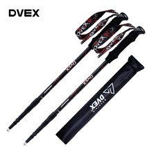 디벡스 NEW OPTIC 4단 초경량 190g 등산스틱세트+스틱케이스, 옵틱메탈레드