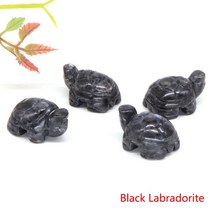 1.2 quot거북이 거북이 동상 천연 자수정 돌 조각 영기 치유 크리스탈 동물 입상 공예 홈 장식 도매, 02 5pcs, [12] Black Labradorite