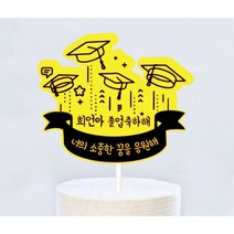 [오늘출발 내일도착] 졸업 토퍼 졸업식 입학식 선물 케이크토퍼 레터링 기념일 촬영 소품 축하, 학사모