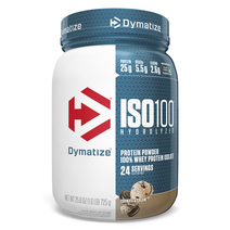 Dymatize Nutrition 가수분해 ISO100 100% 분리 유청 단백질 쿠키 & 크림 725g(1.6lbs)