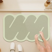 호른 빨아쓰는 규조토 발매트 주방 욕실 현관 매트, 민트