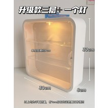 아이돌 솜인형 보관함 피규어 인형 진열대 장식장 진열장 수납함 케이스, [벽걸이형+LED] 3단 화이트