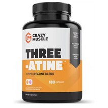 Crazy Muscle 크레이지 머슬 3가지 타입 크레아틴 5000mg 180캡슐