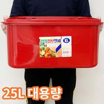 덕수샵 대용량 25L 밀폐용기 김장 큰 김치통 양념통 가정용 업소용 특대형, 25L (10호)