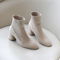 후아나야 여성 앵글부츠 스판 삭스 앵클부츠 6cm