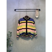 씨샵인더룸 / 미르 배색 줄무늬 라운드넥 가디건 2color