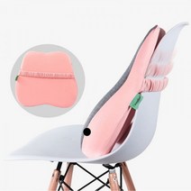 사무실 바른자세 메모리폼 허리 받침 척추의자 실용적, 색상, 핑크