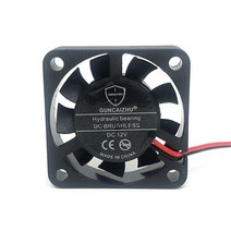 커스텀수냉 pc 쿨러 게이밍 12V 24V 40mm 40 cm 40x40x10mm 3D 프린터 그래픽 카드 냉각 팬 2 개/몫 유체, 03 12V_01 Oil bearing 2pin
