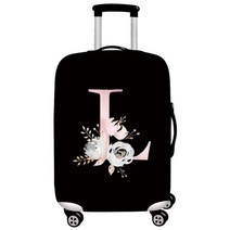 캐리어 방진 탄성 수하물 여행 트롤리 케이스 보호 커버 18 28 크기 핑크 꽃 인쇄