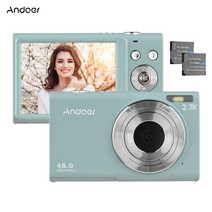 디지털카메라추천 미러리스 캐논 니콘Andoer-2.7K 디지털 카메라 컴팩트 비디오 캠 48MP AF 2.88 "IPS, 03 green_02 with 16GB Card