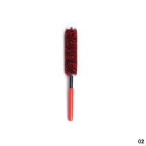 견고한 Auto Wheel Detailing Brush Bendable Woolies Car Cleaning Tools for Rim Tire Washing Easily Ha, 02 Medium