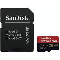 일본직발송 3. 샌디스크 (SANDISK) 32GB microSD Extreme PRO R=100MBs W=90MBs SD어댑터포함 [해외패키지, 상세 설명 참조0