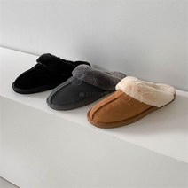 여자 겨울 실내화 소가죽 소프트 슬리퍼