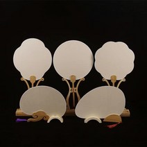 도매 두꺼운 화선지 공백 둥글부채 회화 부채면 국화 우드락, T03-앤티크