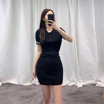 VANANA2 여성 스포티 카라 반소매 스커트 투피스 원피스 SET