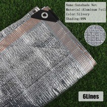 차량용어닝 어닝텐트 차량용 어닝룸 차량용타프 75 99 알루미늄 호일 차양 그물 반사 빛 야외 선 블록 그늘 메쉬 정원 태양 음영 항해 자동차 천막, Shading 99+15x4m
