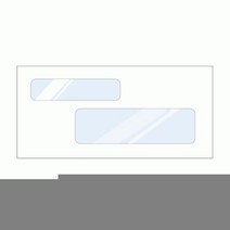 오피스존 이중 창봉투 100매입 대량 우편 무지 초대장 카드봉투 엽서봉투, 단품