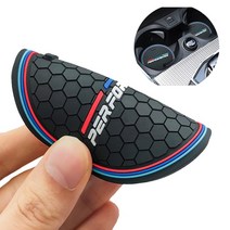 2pcs 미끄럼 방지 컵 패드 bmw f20 f11 f07 e60 e83 f01 g11 f25 g01 e90 g02 f15 g05 e70 f16 g06 m 자동차 컵받침 컵 홀더, 80mm 2개