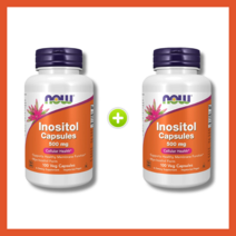 1+1 나우푸드이노시톨 이노시톨 미오이노시톨 500mg 100베지캡슐, 나우푸드 이노시톨캡슐500mg 100정 x 2