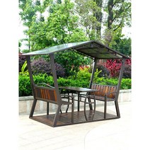 원두막 정자 파고라 농막 방갈로 벤치 그늘막 야외 사각정자 정자가든, L