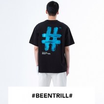 빈트릴 빈트릴 반팔 뉴 페인팅 해시태그 오버핏 반팔 티셔츠