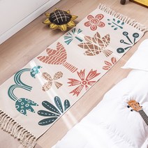 북유럽 면마 롱 패드 침실 발 받침 거실 파 티 테이블 수작업 테슬 거실러그 카페트 거실카페트 러그 빈티지러그 예쁜러그