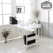 투유바이조희선 마르 브르 컴퓨터책상(본체선반1개), 마르(화이트마블)