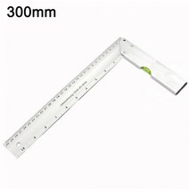 90도 직각 눈금자 알루미늄 합금 레벨 눈금자 90° 목수 각도 파인더 눈금자 게이지 목공 측정 도구, 크기-300mm