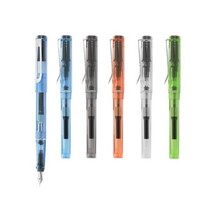 진하오 599A 투명 만년필 (5가지 컬러), 단품, 색상선택:블루