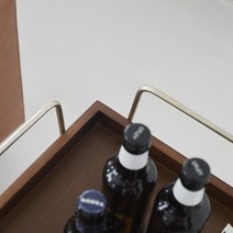 사이드 침대 테이블 간이 소파 랙 이동식, 금색 철제 바퀴