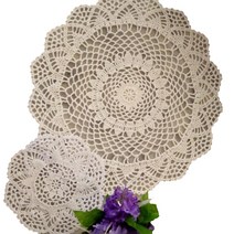 유리식탁 티테이블 2크기 2022 새로운 면화 플레이스 매트 컵 코스터 찻잔 주방 테이블 장소 천으로 크로, 04 Blue_01 Round 20CM