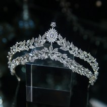 티아라 왕관 셀프 웨딩 천색 크라운 머리장식 한식 액세서리 헤어장식 왕관 결혼, 08.배운