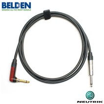 Belden BN-74SR03 벨덴 50974 고급형 오디오케이블 / 3미터 ㄱ자 6.3mm(TS) - 6.3mm(TS) 타입 NEUTRIK 사일런트 커넥터
